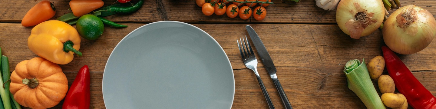 Sfeerfoto van diverse groente en fruit