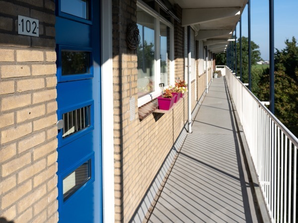 Galerij van een flat in Waddinxveen