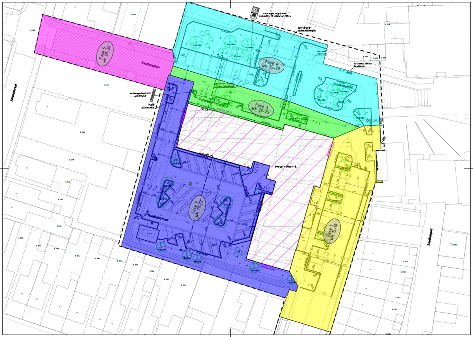 planning van de werkzaamheden aan het openbaar gebied